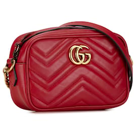 Gucci-Mini GG Marmont Matelassé Rouge de Gucci-Rouge