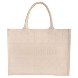 Dior-Tote Book Cannage Moyen Blanc Dior-Blanc