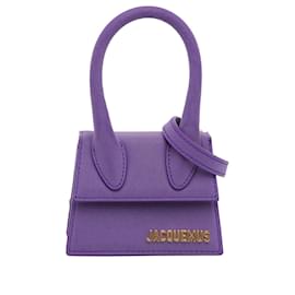 Jacquemus-Purple Jacquemus Suede Le Chiquito Satchel-Purple