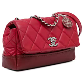 Chanel-Sac à bandoulière Red Chanel Small Quilted en agneau et caviar Bi Coco Flap-Rouge