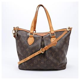 Louis Vuitton-Sac à main Louis Vuitton Monogram Palermo 2Way PM M40145-Marron