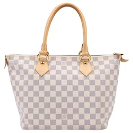 Louis Vuitton-Sac à main Louis Vuitton Damier Azur Saleya PM N51186-Beige