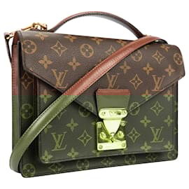 Louis Vuitton-Louis Vuitton Canvas Monogram Monceau Handbag-Brown