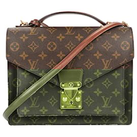 Louis Vuitton-Louis Vuitton Canvas Monogram Monceau Handbag-Brown
