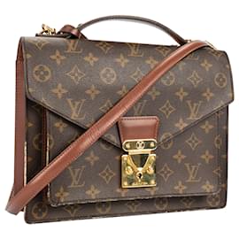 Louis Vuitton-Louis Vuitton Canvas Monogram Monceau Handbag-Brown