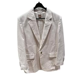 Hugo Boss Jacke Weiß Baumwolle Weiß