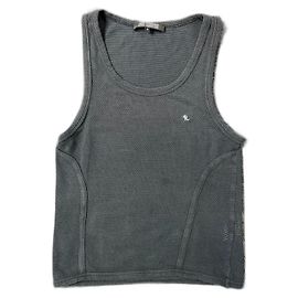 Camiseta negra de panal Raf Simons Primavera Verano 2005. Negro