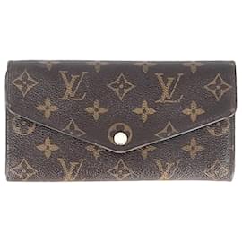 Louis Vuitton-Portefeuille Sarah Monogram Louis Vuitton en toile enduite marron-Marron