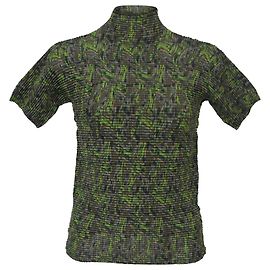 Haut à col roulé plissé imprimé Issey Miyake en polyester multicolore Multicolore Autre