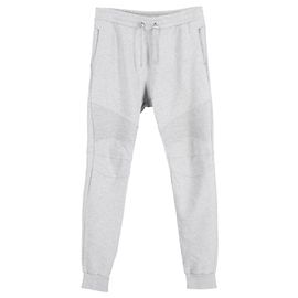 Calças de moletom slim-fit em jersey de algodão cinza Balmain Cinza