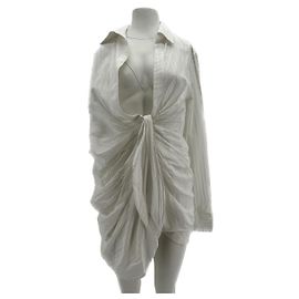Robe Jacquemus T.FR 36 Viscose Blanc