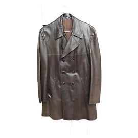 Autre Marque Lederjacke für Herren dunkelbraun Dunkelbraun