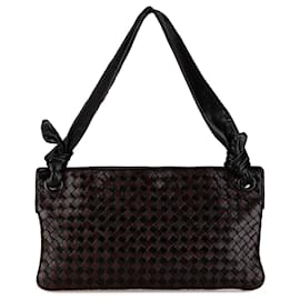 Bottega Veneta-Sac à épaule Intrecciato marron Bottega Veneta-Marron,Marron foncé