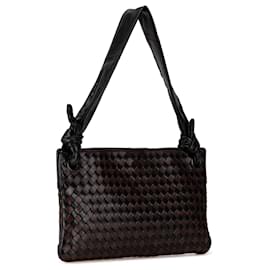 Bottega Veneta-Sac à épaule Intrecciato marron Bottega Veneta-Marron,Marron foncé