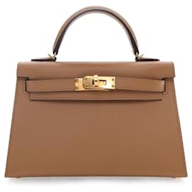 Hermès-Hermès Mini Kelly Sellier 20 en Epsom marron-Marron