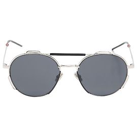 Dior Aviator Round Sunglasses in Silver Metal Silvery Metallic