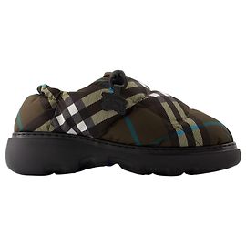 Mules Basse en Velours - Burberry - Nylon - Multicolore Multicolore
