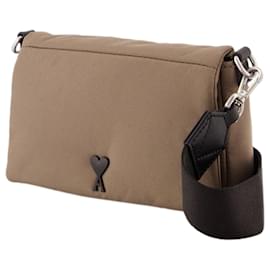 Ami-Lunch Box Crossbody - AMI Paris - Synthétique - Beige-Marron,Beige