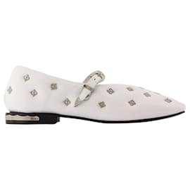 Autre Marque-Aj1342 Ballerinas - Toga Pulla - Leather - White-White