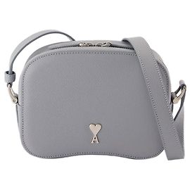 Bolsa transversal Paris Camera - AMI Paris - Couro - Azul Azul