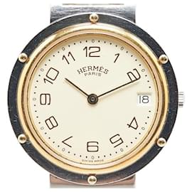 Autre Marque-Hermes Clipper Quartz Watch Stainless Steel CL4.220 in Very Good Condition-Other