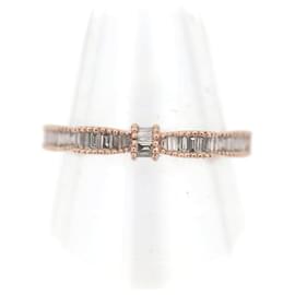 Autre Marque-K18PG Pink Gold Diamond Ribbon Motif Ring 0.30ct Size 11 in Great Condition-Other