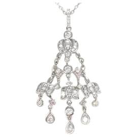 Autre Marque-K18 White Gold Diamond Necklace 0.68ct in Excellent Condition-Other