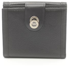 Autre Marque-Carteira Bvlgari de couro carteira bifold de couro curto 26203 em ótimo estado-Outro