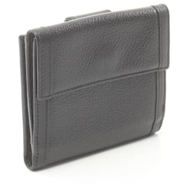 Autre Marque-Bvlgari Leather Bifold Wallet Leather Short Wallet 26203 in Great Condition-Other