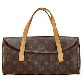 Autre Marque-Louis Vuitton Monogram Sonatine Handbag M51902 Brown PVC Leather in Very Good Condition-Other