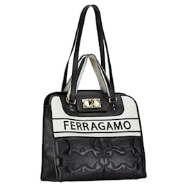 Autre Marque-Bolsa tote de couro Gancini icônica da Salvatore Ferragamo em muito bom estado-Outro