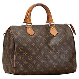 Autre Marque-Louis Vuitton Monogram Speedy 30 Handbag M41526 Brown PVC Leather in Good Condition-Other