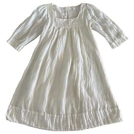 Off-white cotton dress Masscob size 34 - 36 Eggshell
