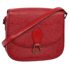 Louis Vuitton-LOUIS VUITTON Epi Saint Cloud GM Sac à épaule Rouge M52197 LV Auth 83607-Rouge