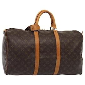 Louis Vuitton-LOUIS VUITTON Monogram Keepall 50 Sac de Boston M41426 LV Auth 82814-Monogramme