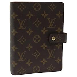 Louis Vuitton-LOUIS VUITTON Agenda MM Monogram Couverture Planificateur de Jour R20105 LV Auth bs16328-Monogramme