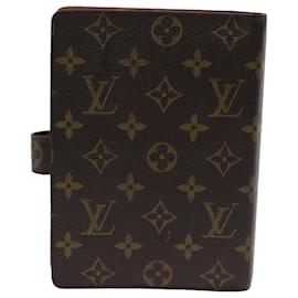 Louis Vuitton-LOUIS VUITTON Agenda MM Monogram Couverture Planificateur de Jour R20105 LV Auth bs16328-Monogramme