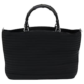 Gucci-Sac fourre-tout en nylon GUCCI Bamboo 2way Noir 002 1998 0352 Auth ep4901-Noir