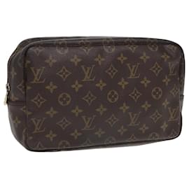 Louis Vuitton-LOUIS VUITTON Monogram Trousse Toilette 28 Sac Clutch M47522 LV Auth 80416-Monogramme