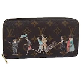 Louis Vuitton-LOUIS VUITTON Monogram Illustre Portefeuille Zippy Rose M60291 LV Auth bs16227-Marron,Monogramme