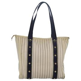 Louis Vuitton-LOUIS VUITTON Antigua Cabas MM Sac Tote Beige Marine M40312 LV Auth bs16226-Beige,Bleu Marine