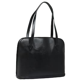 Louis Vuitton-LOUIS VUITTON Sac à épaule Epi Lussac Noir M52282 LV Auth 81770-Noir