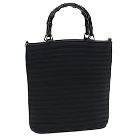 Gucci-Sac à main en nylon noir GUCCI Bamboo 002 1998 0353 Auth ep4928-Noir