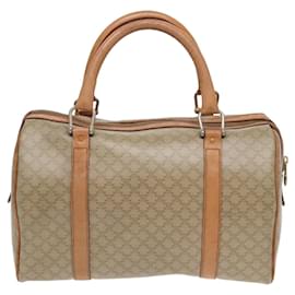 Céline-Sac Boston en toile Macadam CELINE en cuir PVC beige Auth 83681-Beige