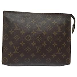 Louis Vuitton-LOUIS VUITTON Monogram Poche Toilette 26 Pouch Vintage M47542 LV Auth 78983-Monogramme