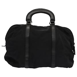 Prada-PRADA Sac à main en nylon noir Auth bs16351-Noir