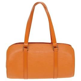 Louis Vuitton-LOUIS VUITTON Sac à main Epi Soufflot Orange Mandarine M5222H LV Auth 80214-Orange,Gris