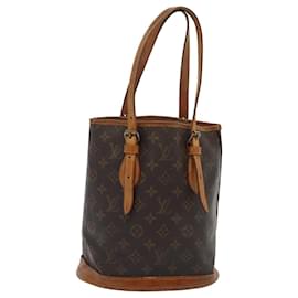 Louis Vuitton-LOUIS VUITTON Sac à épaule Monogram Bucket PM M42238 LV Auth 81344-Monogramme