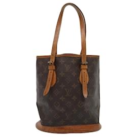 Louis Vuitton-LOUIS VUITTON Sac à épaule Monogram Bucket PM M42238 LV Auth 81344-Monogramme