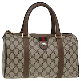 Gucci-Sac Boston en PVC beige GG Supreme Web Sherry Line de GUCCI 116 02 006 Auth ep4871-Beige